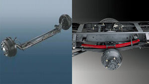 HD45 dump truck's axle and suspension part