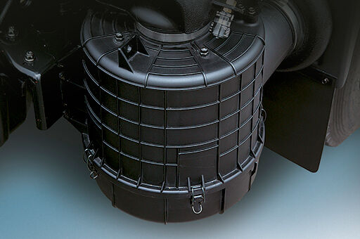 image of black cylindrical air cleaner