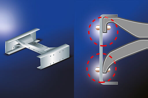 image of metalic crossmember frame