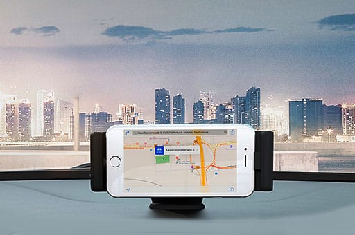 Smartphone docking station on the front deck