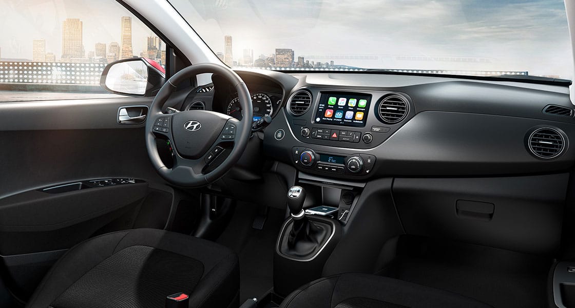 Full view of interior designed in color black