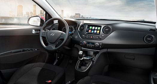 Full view of interior designed in color black