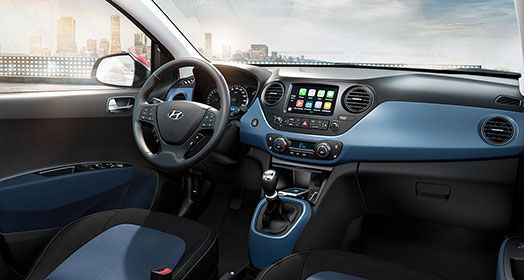 Full view of interior designed in color blue