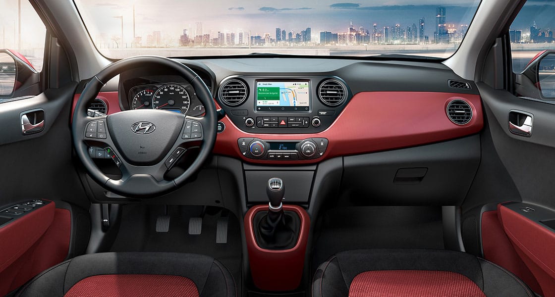 Panoramic view of front interior