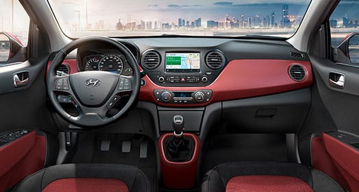 Panoramic view of front interior