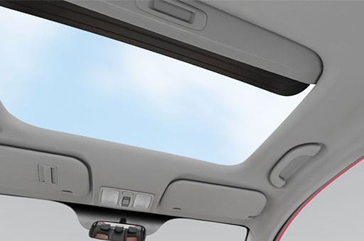 Sunroof opened