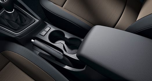 Cup holder with the center console from driver's viewpoint