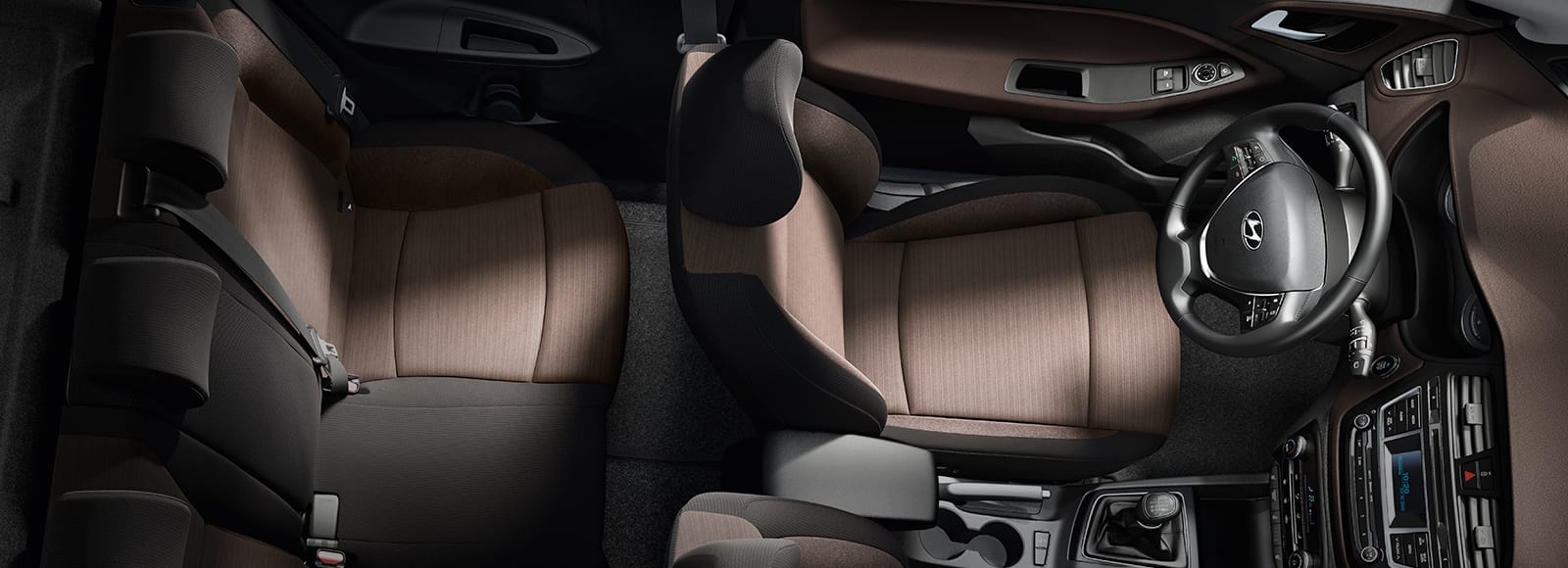 Top view of interior