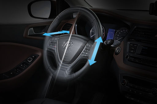 Both manual tilt and telescopic power steering wheel
