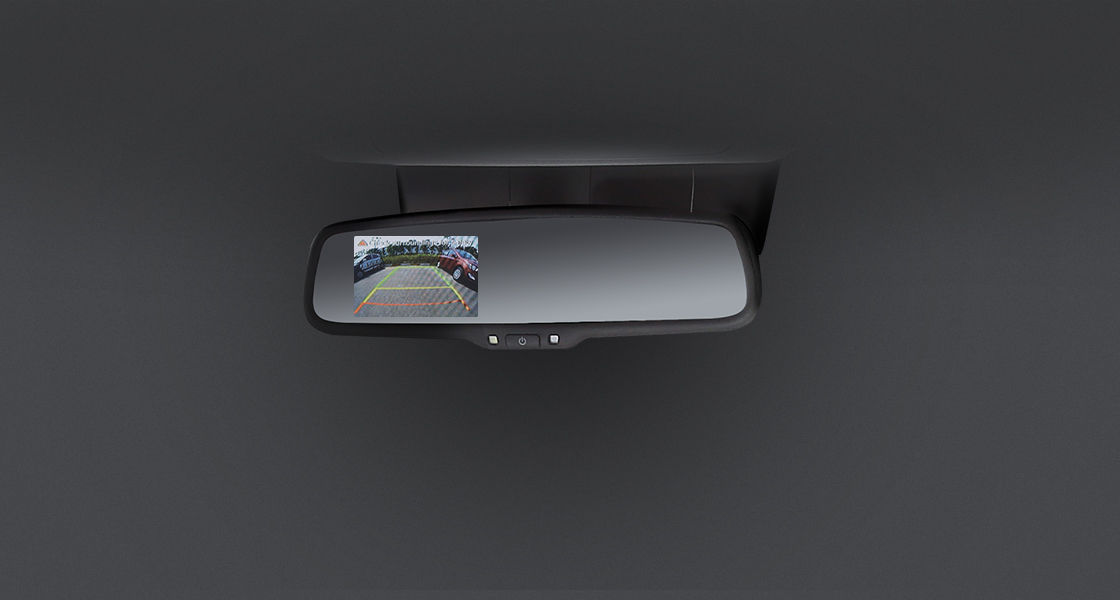 Rear camera display system on rear view mirror