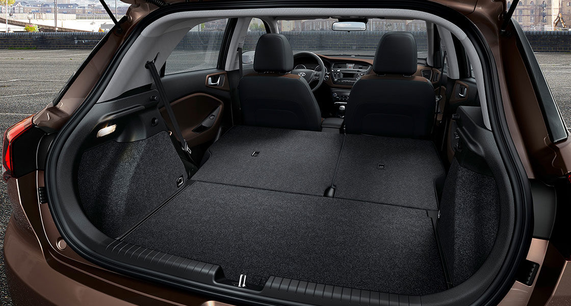 i20 cargo space with both rear seats folded
