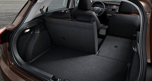 i20 cargo space with right rear seat folded