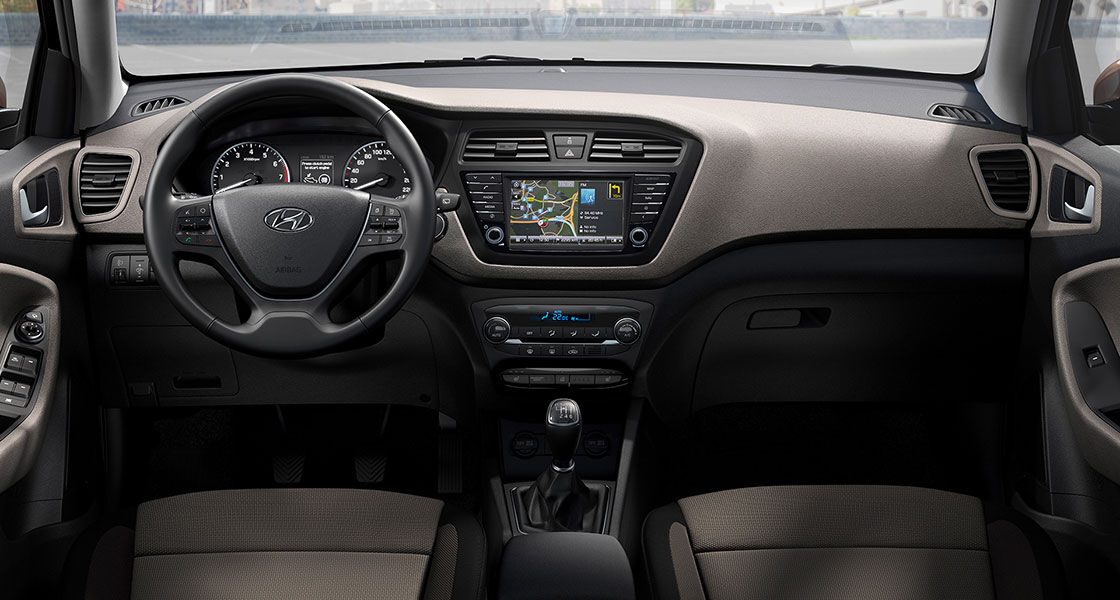 Cockpit interior in light brown