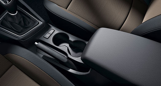Cup holder with the center console