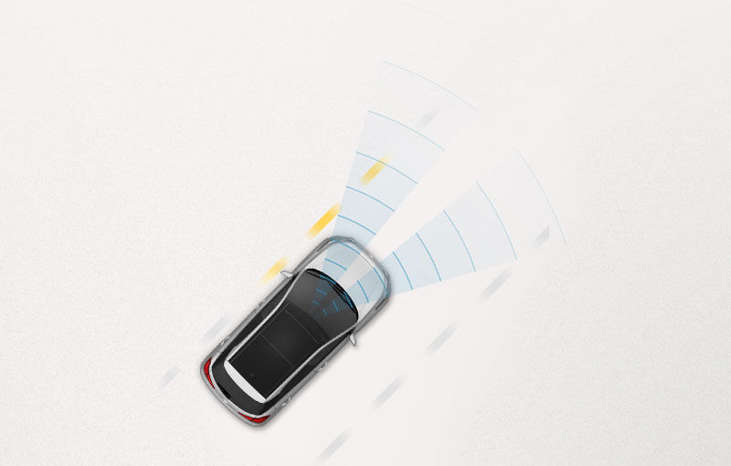 Lane departure warning system illustrated