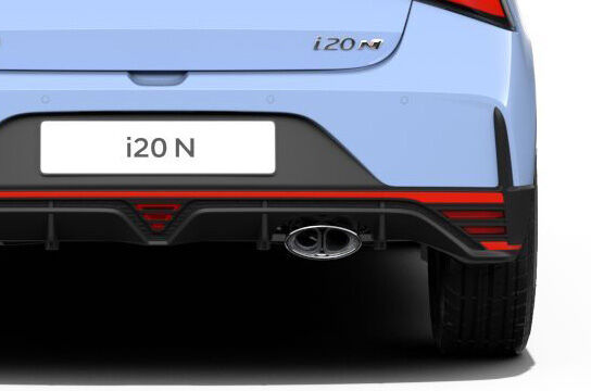 Triangular rear fog light.