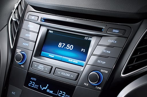 Center fascia with audio system