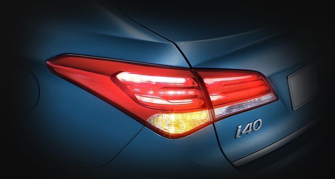 Closer view of LED rear combination lamp on