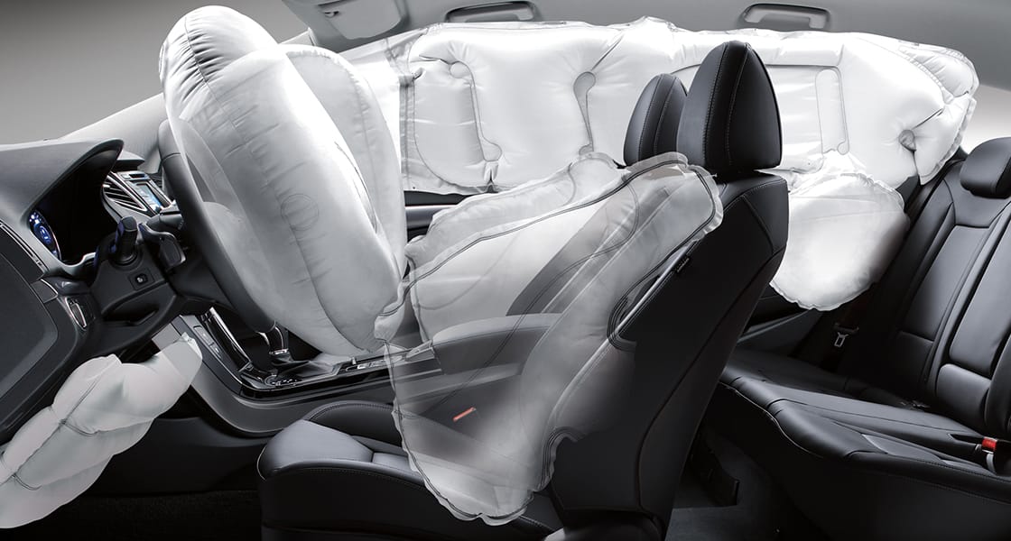 Air bags simulated on every seats