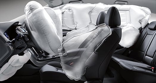Air bags simulated on every seats