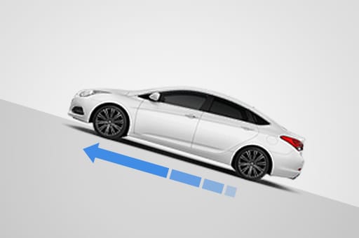 Side view of i40 Sedan elevates with hill-start assist control