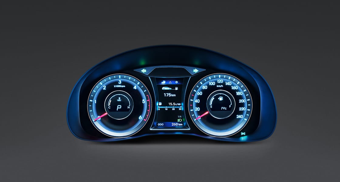 Supervision cluster with 4.2 inches color TFT LCD