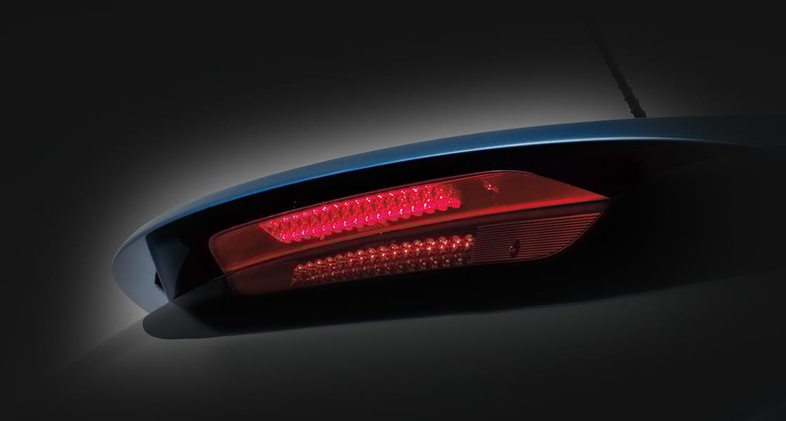 Closer view of LED high-mounted stop lamp