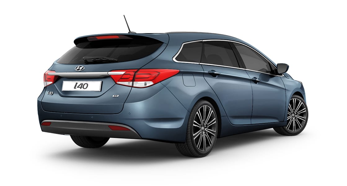 Side rear view of dark blue i40