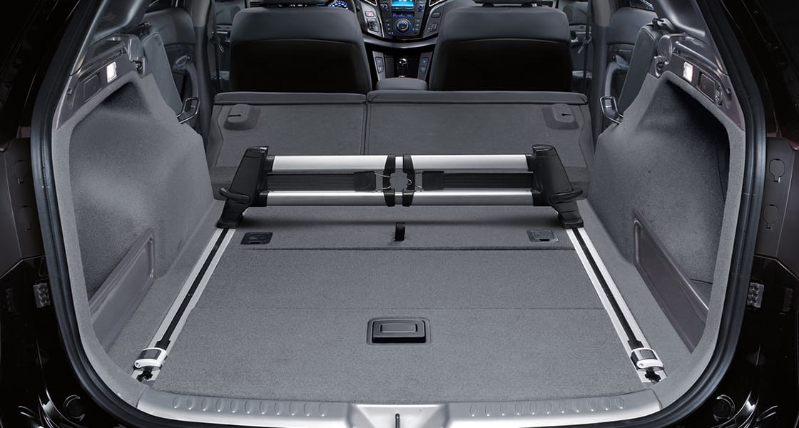 Cargo space view with rear seats folded