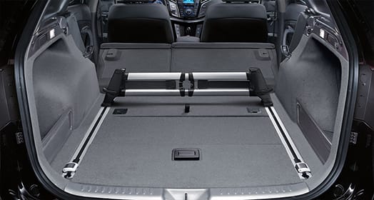 Cargo space view with rear seats folded