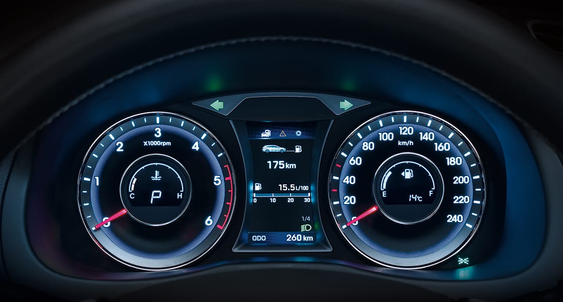 Cluster with light on