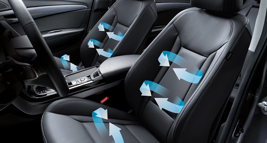 Seats with ventilation system