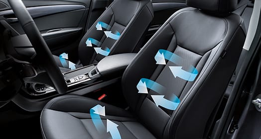 Seats with ventilation system