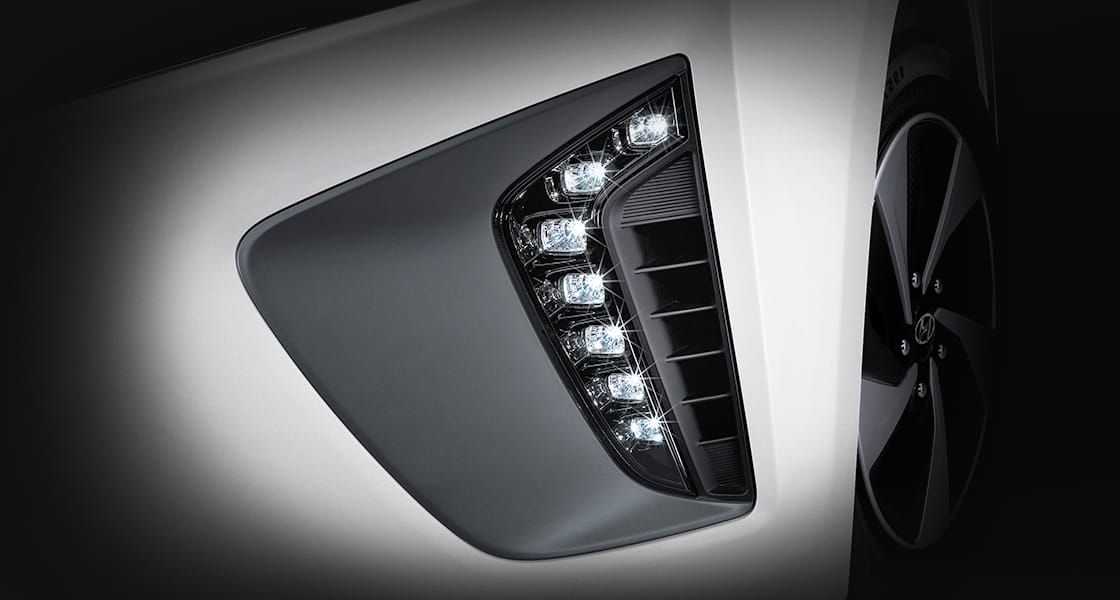 Left LED daytime running light on