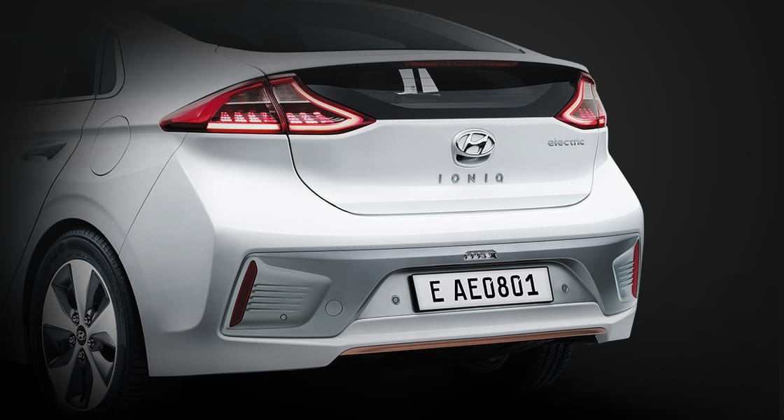 Rear view of Ioniq Electric