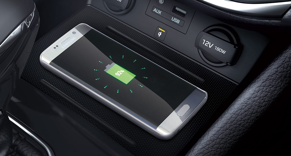 Closer view of wireless charging