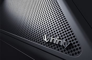 Closer view of infinity speaker