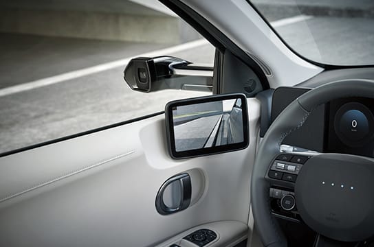 the new ioniq5 side mirror view