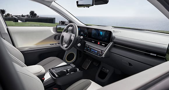 Aracın iç mekan görünümü.