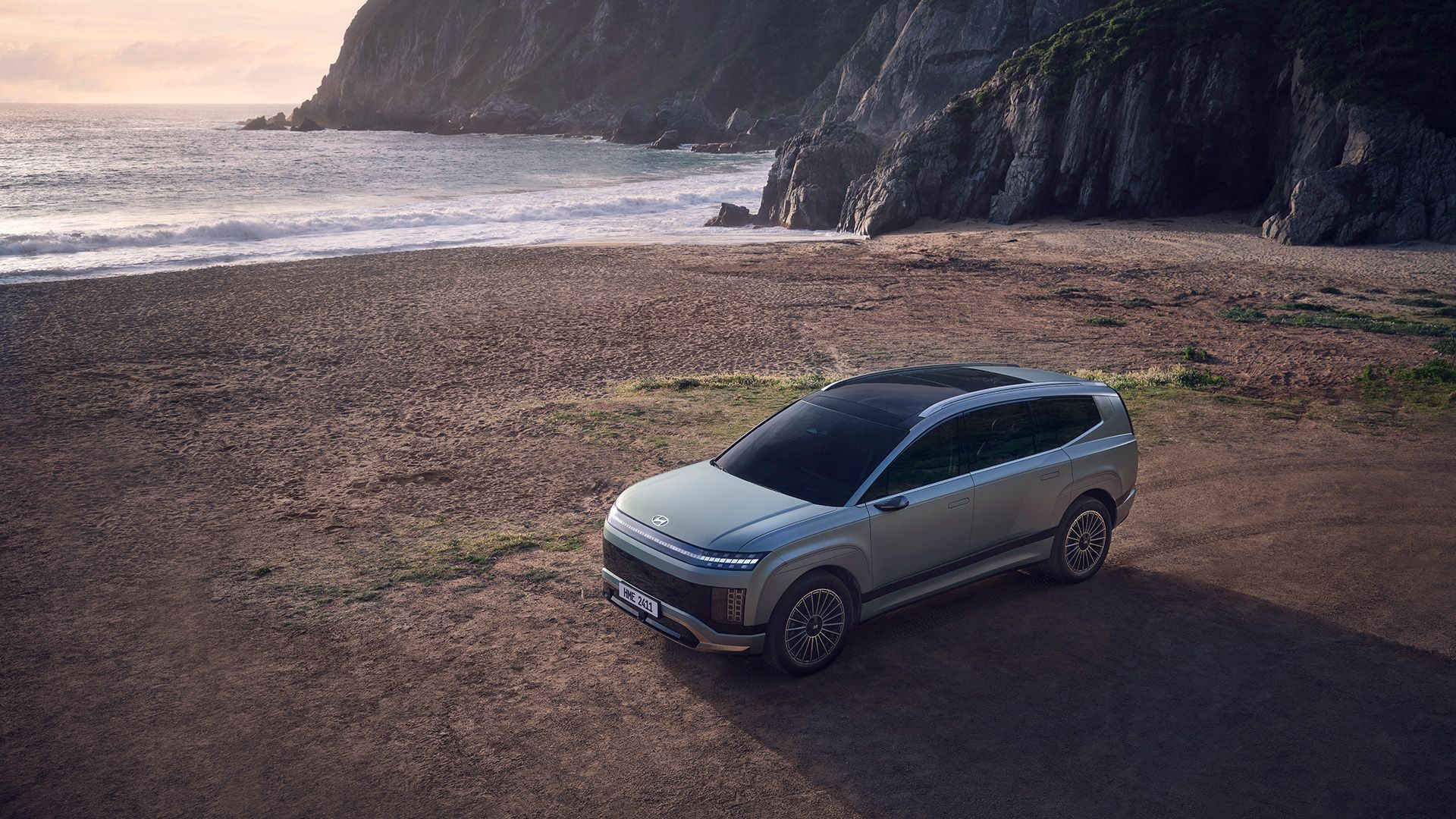 Top Front Quarter View of IONIQ 9