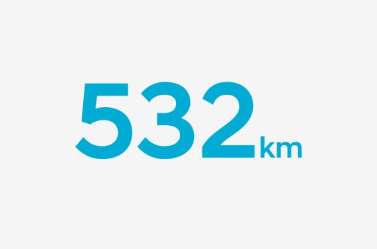 532 km