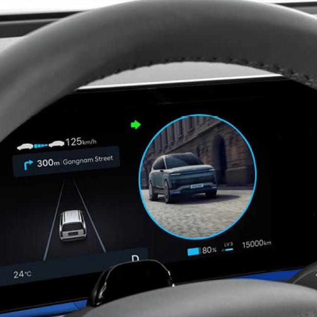 Side view of IONIQ 9 with model