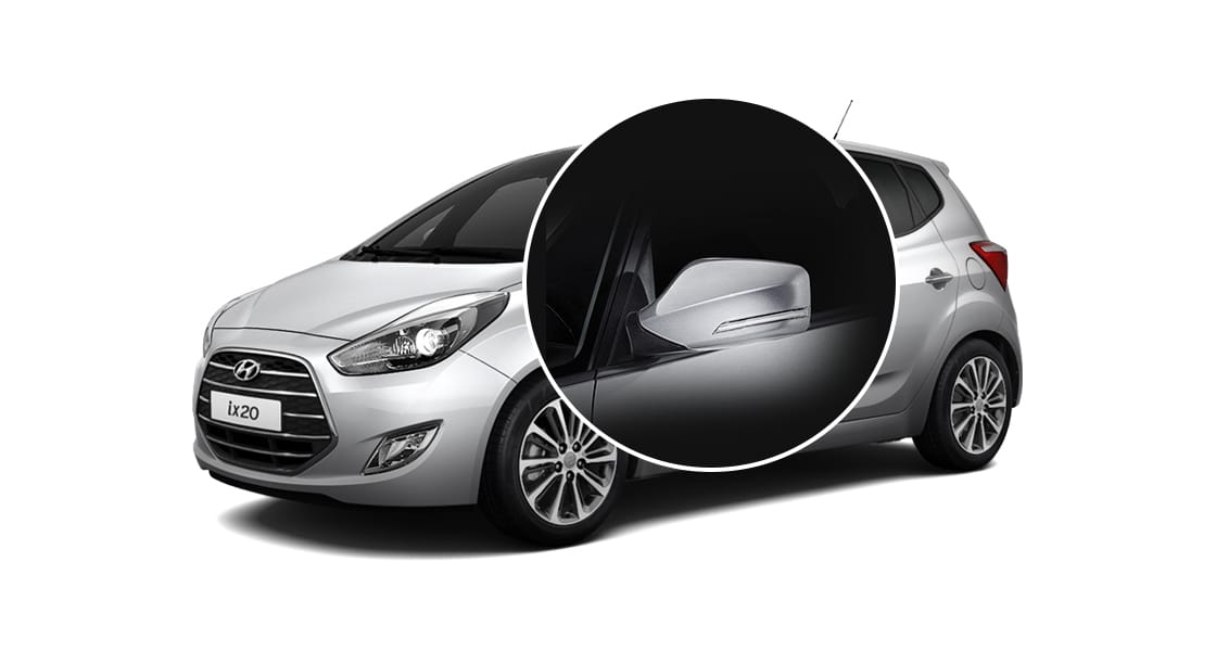 Right side rear view of silver ix20