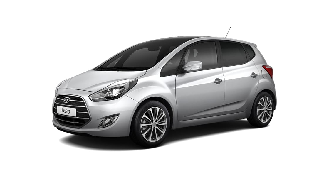 Right side rear view of silver ix20