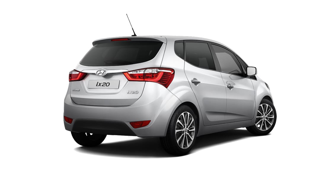 Right side rear view of silver ix20