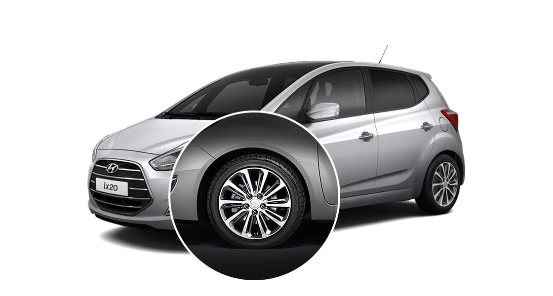 Right side rear view of silver ix20