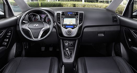 Panoramic view of front interior