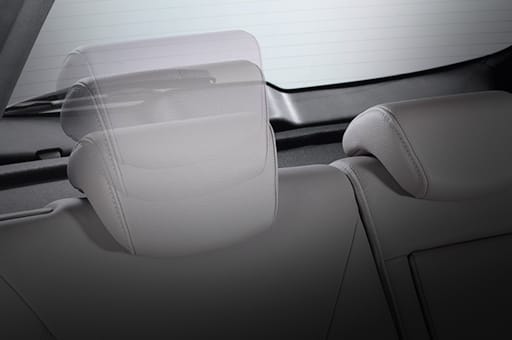 Rear seat saddle type headrest