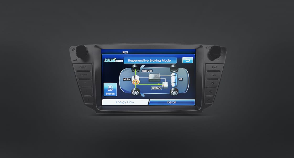 Display showing regenerative braking mode
