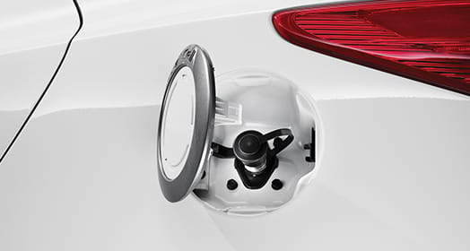 The gas tank cover opened